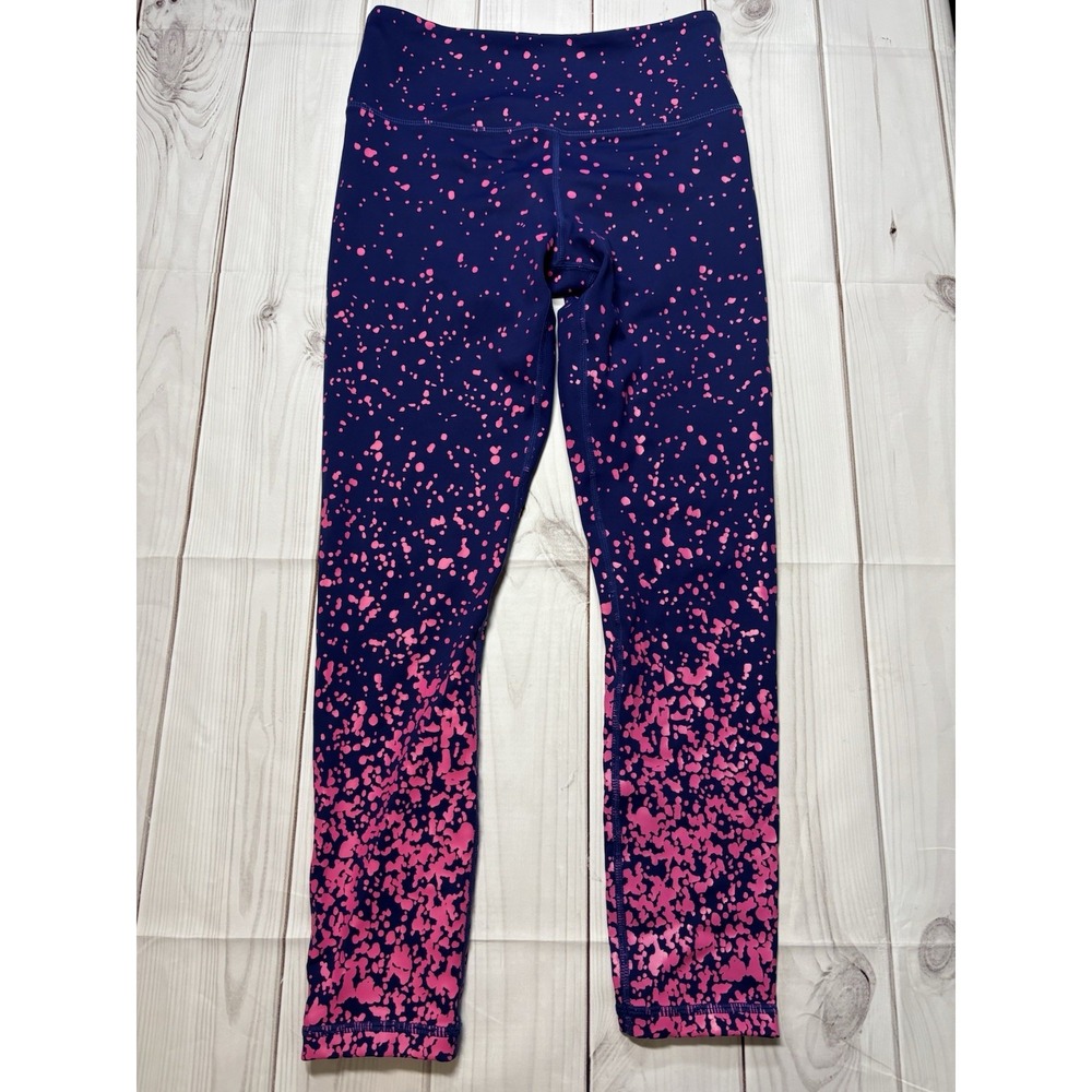Zyia Active Navy Pink Splash Light 'n Tight Hi-Rise leggings Size 4